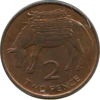 2 Pence - Elizabeth II 2nd portrait