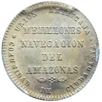 2 Soles '1/4 Melgarejo' - Mariano Melgarejo Union Agreement American - Monetary medal