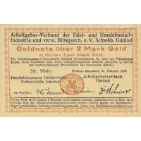 2 Mark Gold Arbeitgeberverband der Edel- und Unedelmetall-Industrie