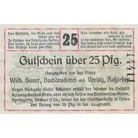 25 Pfennig Wilh. Sauer Buchdruckerei