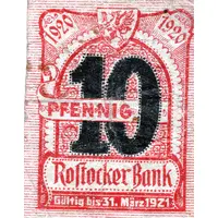 10 Pfennig Rostocker Bank