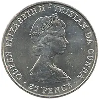 25 Pence - Elizabeth II Royal Wedding