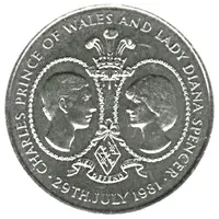 25 Pence - Elizabeth II Royal Wedding