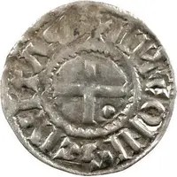 Denier immobilized in the name of Louis IV