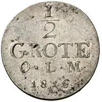 1/2 Grote - Peter Frederick Louis Silver pattern strike