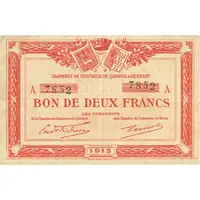 2 Francs - Chambres de Commerce de Quimper et de Brest [29]