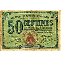 50 Centimes - Chambre de Commerce de Rochefort-sur-Mer 17