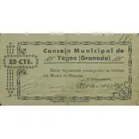 25 Céntimos Yegen