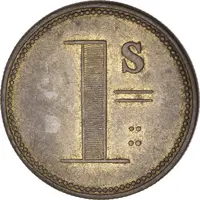 1 Shilling John Terry, Potato Merchant, Jersey