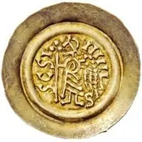 1 Tremissis - Ratchis Second reign / In the name of Uncertain Monogram