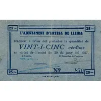 25 Céntimos Artesa de Lleida