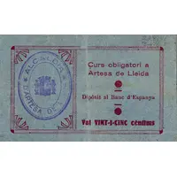 25 Céntimos Artesa de Lleida