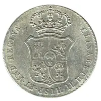 2 Reales - Isabella II proclamation medal, Madrid