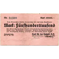 500 000 Mark Birkenfelder Landesbank