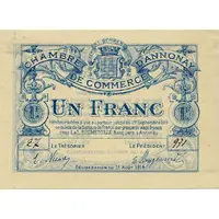 1 Franc - Chambre de commerce d'Annonay [07]