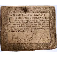 1 Dollar / 4 Shillings and 6 Pence Sterling Colony of Maryland