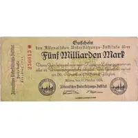 5 000 000 000 Mark Altonaisches Unterstützungs-Institut