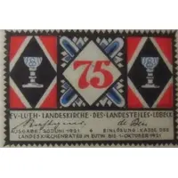 75 Pfennig Evangelisch-Lutherische Landeskirche des Landesteiles Lübeck