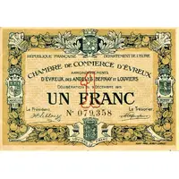 1 Franc - Chambre de Commerce d'Evreux 27