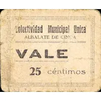 25 Céntimos Albalate de Cinca
