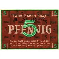 5 Pfennig Baden, French occupation