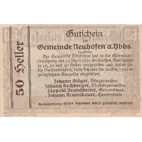 50 Heller Neuhofen a. d. Ybbs