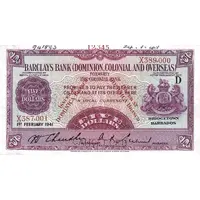 5 Dollars Barclay's Bank