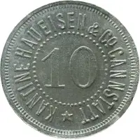 10 Pfennigs - Cannstatt Kantine Haueisen & Co
