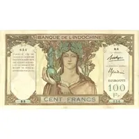 100 Francs Blue text