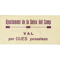 2 Pesetas La Selva del Camp