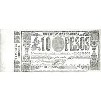10 Pesos Tesoro Nacional - Black type