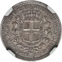 50 Centesimi - Carlo Alberto
