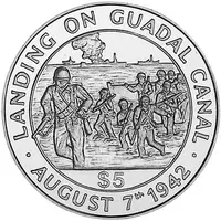 5 Dollars - Elizabeth II Landing on Guadalcanal