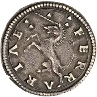 Grossetto of 2 Soldi - Ercole I Unicorn