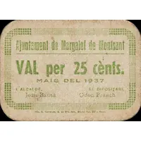 25 Céntimos Margalef de Montsant