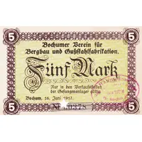 5 Mark Bochumer Verein für Bergbau und Gußstahlfabrikation