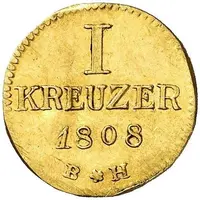 1 Kreuzer - Charles Theodore of Dalberg Gold pattern strike