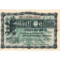 50 Pfennig Schwarzburg-Sondershäusisches Ministerium
