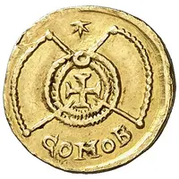 Tremissis in the name of Valentinian III, with panels