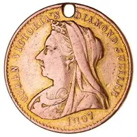 Medalet - Victoria Diamond Jubilee, gold
