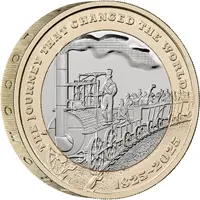 2 Pounds - Charles III 200 Years of the Modern Railway Default Category Coins Europe United Kingdom United Kingdom