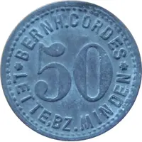 50 Pfennig - Lette Bernh. Cordes
