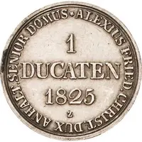 1 Ducat - Alexius Frederick Christian Silver Pattern Strike, Ausbeute-Harzgold-Dukat