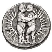 1 Rupee - Jahangir Zodiac - Kissing Gemini; Kashmir