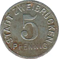 5 Pfennig - Zweibrücken