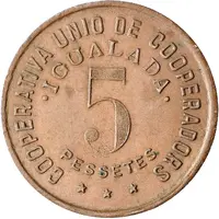 5 Pesetas - Cooperativa Unió de Cooperadors