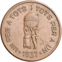 5 Pesetas - Cooperativa Unió de Cooperadors