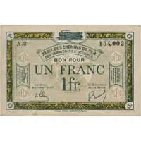 1 Franc Régie des Chemin de Fer en Territoires Occupés