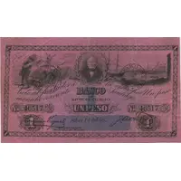 1 Peso overprint on P#S283 - Banco de D.Matte, Mac Clure y Cia