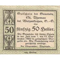 50 Heller St. Thomas bei Waizenkirchen